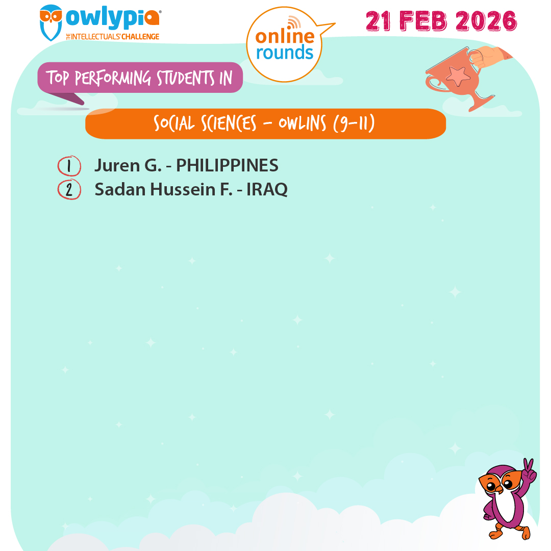 Owlypia competition results showing student achievements and awards ceremony
